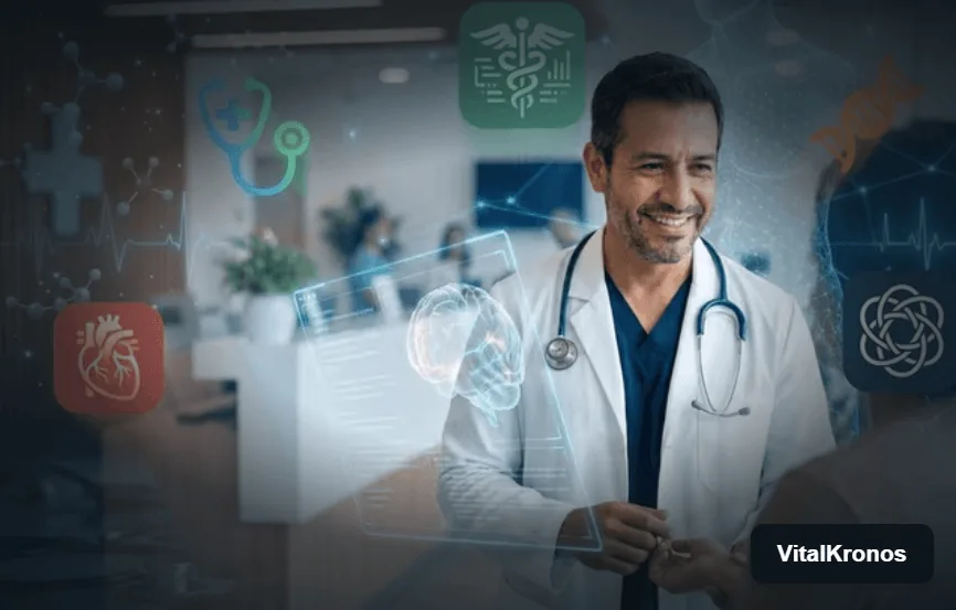 Medico usando la plataforma VitalKronos